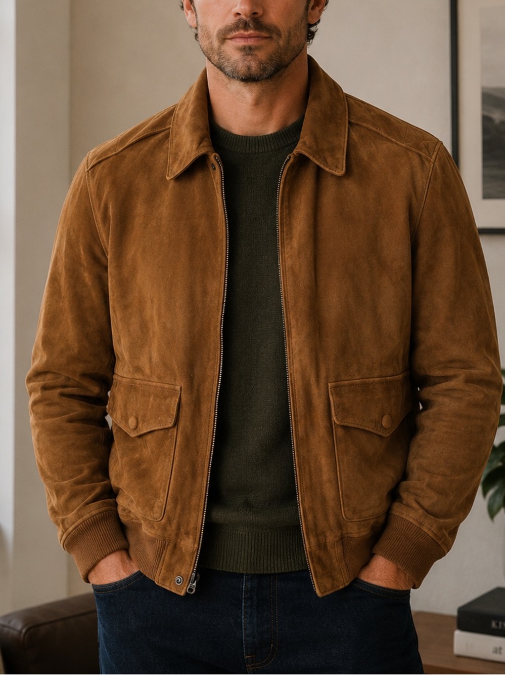 Polo Ralph Lauren Real Suede Leather Bomber Jacket | NWOT